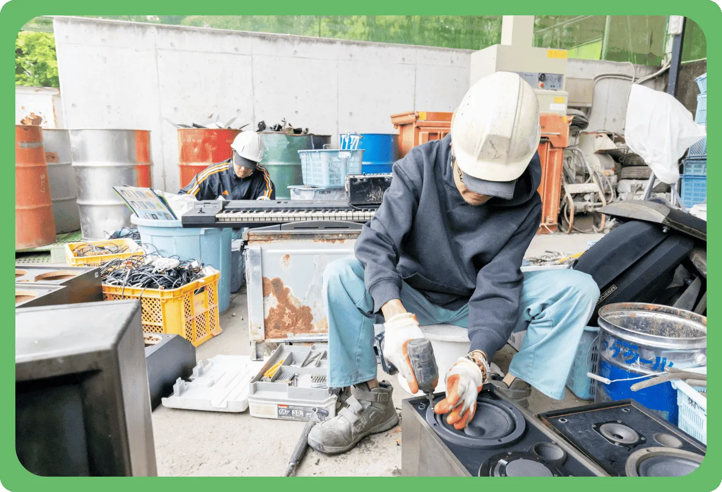 粥川商店作業風景