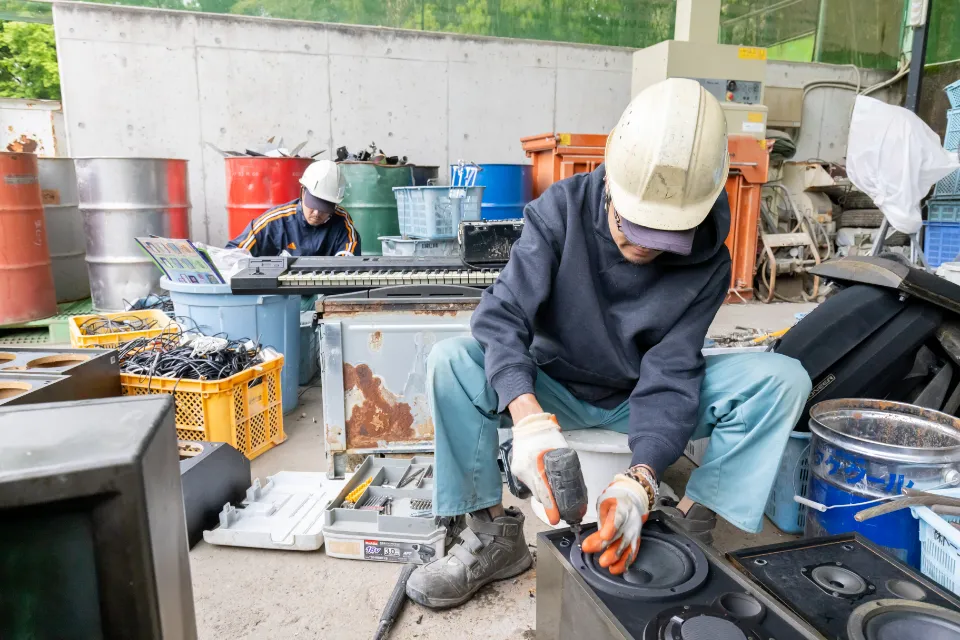 粥川商店作業風景